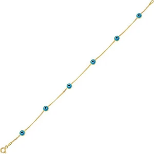 Nazar Boncuklu Altın Bileklik 1.50 Gram 14 Ayar