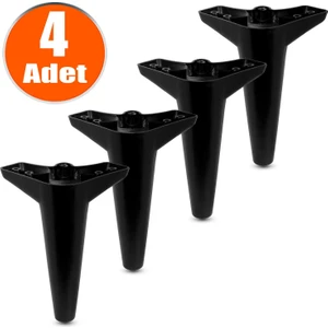 Aspen Lüks Mobilya Kanepe Koltuk Tv Ünitesi Ayağı Ayakları 20 Cm Siyah 4 Adet