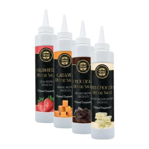 By Tüfekçi 4'lü Dekor Sos Avantajlı Paket (Çilek-Karamel-Çikolata-Beyaz Çikolata) 750 gr x 4