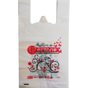 Merpak Ambalaj Bio Eczane Poşeti Baskılı Desenli Büyük Atlet Boy Poşet 30 x 55 cm 1 kg 75'li