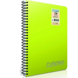 Chromo Spiralli Plastik Kapak Kareli Defter A5 60 Yaprak