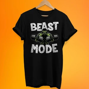 Beast Mode Hulk Baskılı %100 Pamuk Oversize T-Shirt Büyük Beden Tişört