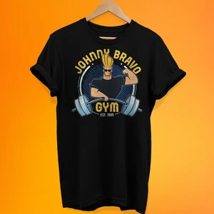 Jonny Bravo Gym Baskılı %100 Pamuk Oversize T-Shirt Büyük Beden Tişört