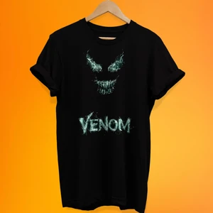 Venom Baskılı Oversize %100 Pamuk Oversize T-Shirt Büyük Beden Tişört