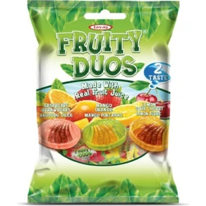 Fruity Duos Çift Lezzetli Dolgulu Sert Şeker 350 gr