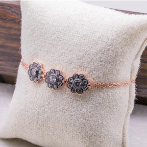 925 Gümüş Elmas Çiçeğim 925 Ayar Gümüş Bileklik