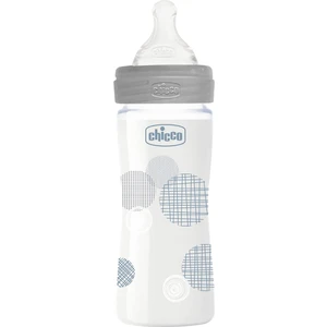 Yeni Wellbeing Cam Biberon Gri 240 ml Yavaş Akış