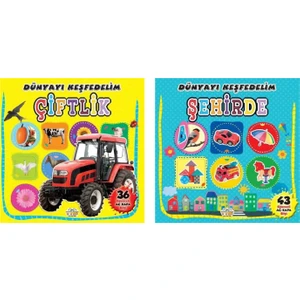 0-6 Yaş Yayınları Dünyayı Keşfedelim Serisi Çiftlik +  Şehirde +  / 2 Kitap Set / 0-6 Yaş / Okul Öncesi / Keşif - Bulmaca <br>