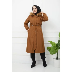 Vibeys Collection Taba Içi Kürkü ve Su Geçirmez Bayan Kışlık Mont&kaban