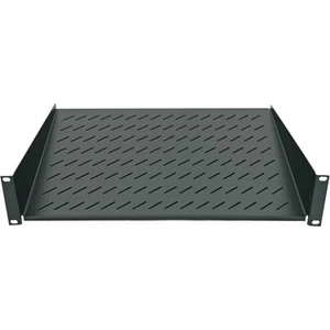 19'' Kabinet Rafı Önden Bağlamalı 2u D=400MM Siyah Çelik Kabin Rafı RAL9005