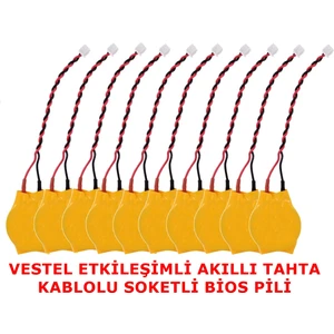 Vestel Etkileşimli Akıllı Tahta Kablolu Soketli Bios Pili 10 Adet