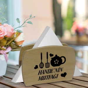 Kişiye Özel Isimli Lüks Ahşap Peçetelik-8