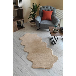 Vizon Peluş Post Çift Kafa Yıkanabilir Kaymaz Taban Tavşan Tüyü Halı Yolluk