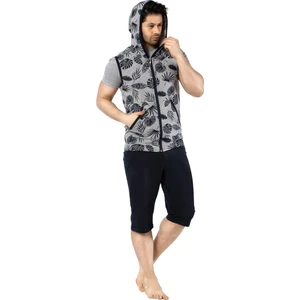 Birşen Tekstil Yazlık Erkek 3'lü Kapri Pijama Takımı