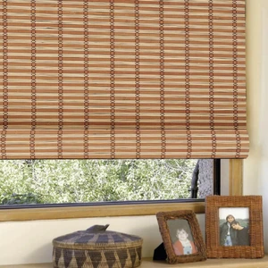 Bambu Stor Perde 120 x 180CM Sütlü Kahve - Krem