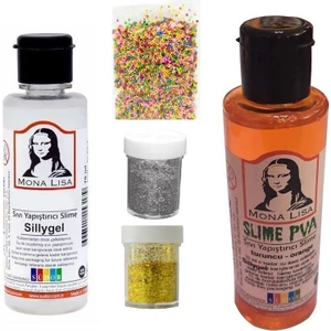 Slime Seti Turuncu Renk 70 ml Renkli Slaym Südor Sılaym Seti 70 ml Slime Borax