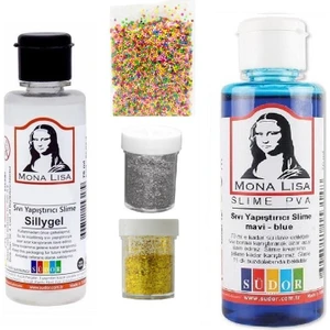 Slime Seti Mavi Renk 70 ml Renkli Slaym Südor Sılaym Seti 70 ml Slime Borax