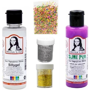 Slime Seti Fosforlu Mor Renk 70 ml Renkli Slaym Südor Sılaym Seti 70 ml Slime Borax