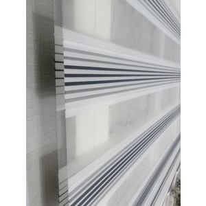 Serin Home Collection Siyah Geçişli Dar Plise Yeni Sezon Zebra Stor Perde