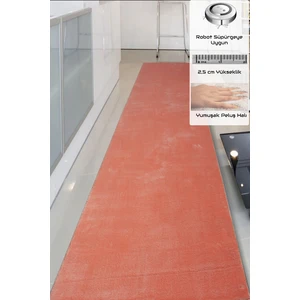 Yıkanabilir Post Peluş 150 x 670 cm 4010 Somon Kaymaz Taban Kesme Yolluk Halı