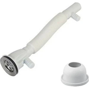 Çamaşır-Bulaşık Çift Çatallı Körüklü Sifon 65 cm + Adaptör Takoz Conta