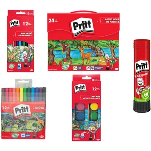 Boya Seti Sulu Boya+Kuru Boya+Keçeli Boya+Mum Pastel BOYA+22G Pritt Set