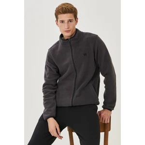 WRANGLER Erkek Regular Fit Bol Kesim Tam Fermuarlı Polar