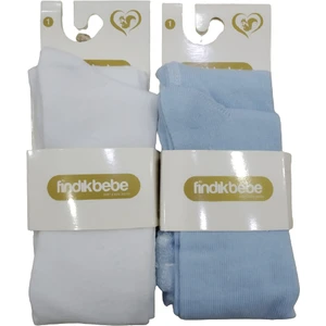 Fındık Bebe Yenidoğan Külotlu Bebe Çorabı 2li Set