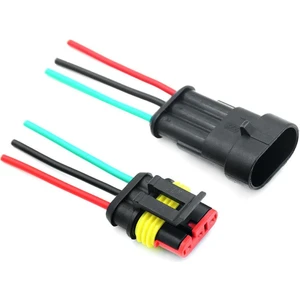 Kablolu 3-Pin Su Geçirmez Konnektör Takımı