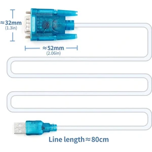 Kablolu USB To RS232 Çevirici CH340 Erkek DB91 Mbps Com Port