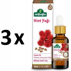 3 Adet  Hint Yağı 3 x 50 ml