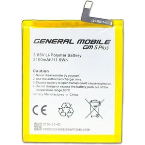 General Mobile Gm 5 Plus Uyumlu Batarya Pil 3100 Mah