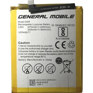 General Mobile Gm 8 Uyumlu Batarya Pil 3075 Mah