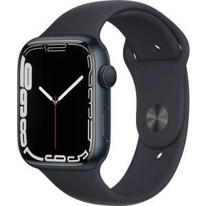 Watch Seri 7 Gps, 45MM Siyah Alüminyum Kasa  ve Siyah Spor Kordon - Regular MKN53TU/A