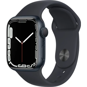 Watch Seri 7 Gps, 41MM Siyah Alüminyum Kasa  ve Siyah Spor Kordon - Regular MKMX3TU/A