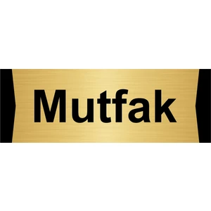 Özarslan Dizayn Mutfak 10X20CM Altın Renk Metal Yönlendirme Levhası