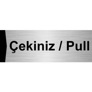 Özarslan Dizayn Çekiniz/pull 5X20CM Gümüş Renk Metal Yönlendirme Levhası