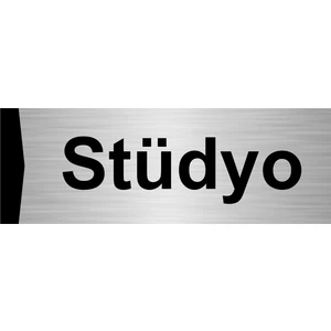 Özarslan Dizayn Stüdyo 7X20CM Gümüş Renk Metal Yönlendirme Levhası