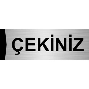 Özarslan Dizayn Çekiniz 7X20CM Gümüş Renk Metal Yönlendirme Levhası