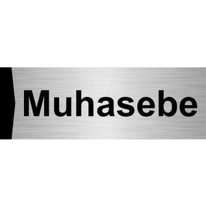 Özarslan Dizayn Muhasebe 10X20CM Gümüş Renk Metal Yönlendirme Levhası