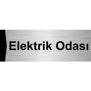 Özarslan Dizayn Elektrik Odası 10X20CM Gümüş Renk Metal Yönlendirme Levhası