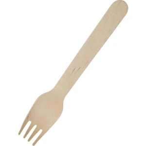 Ambalaj Pazarı Ekolojik Tahta Çatal 16 cm - 100'LÜ
