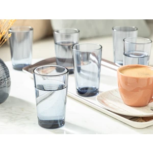 English Home Petunia Cam 6'lı Kahve Yanı Su Bardağı 100 ml Lacivert