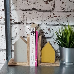 Ahşap Ev 2'li Kitap Tutacağı