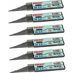 Kalem Ucu 2.0mm 2b Mikro 2b Kalem Ucu 2mm Siyah 6 Adet