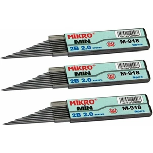 Kalem Ucu 2.0mm 2b Mikro 2b Kalem Ucu 2mm Siyah 3 Adet