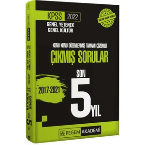 Pegem Akademi Yayıncılık 2022 KPSS Genel Yetenek Genel Kültür Konu Konu Düzenlenmiş Tamamı Çözümlü Çıkmış Sorular Son 5 Sınav