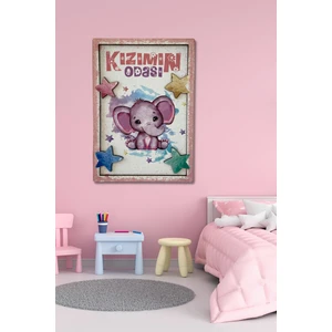 3 Boyutlu Ahşap Tablo  Kızımın Odası Çocuk Odası Kız Odası Için 3D Görünümlü Mdf Duvar Dekoru Kapı Süsü 20 x 30 cm