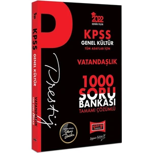 Yargı Yayınevi KPSS 2022 Genel Kültür  Vatandaşlık Prestij Seri Tamamı Çözümlü 1000 Soru Bankası