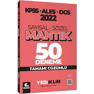 Yediiklim Yayınları KPSS 2022-ALES-ALES Sayısal Sözel Mantık Tamamı Çözümlü 50 Deneme